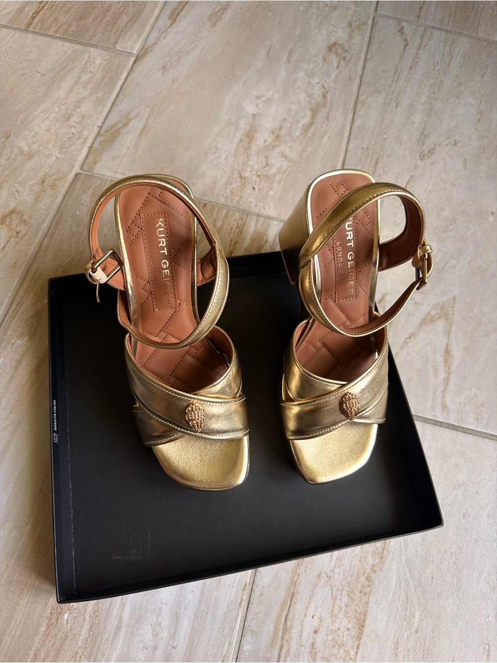 Kurt Geiger Kensington Cross Wedge Platform